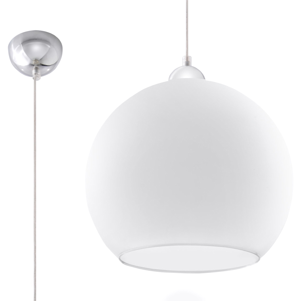 Sollux Ball fehér függesztett lámpa (SOL-SL.0256) E27 1 izzós IP20 Sollux Ball fehér függesztett lámpa (SOL-SL.0256) E27 1 izzós IP20