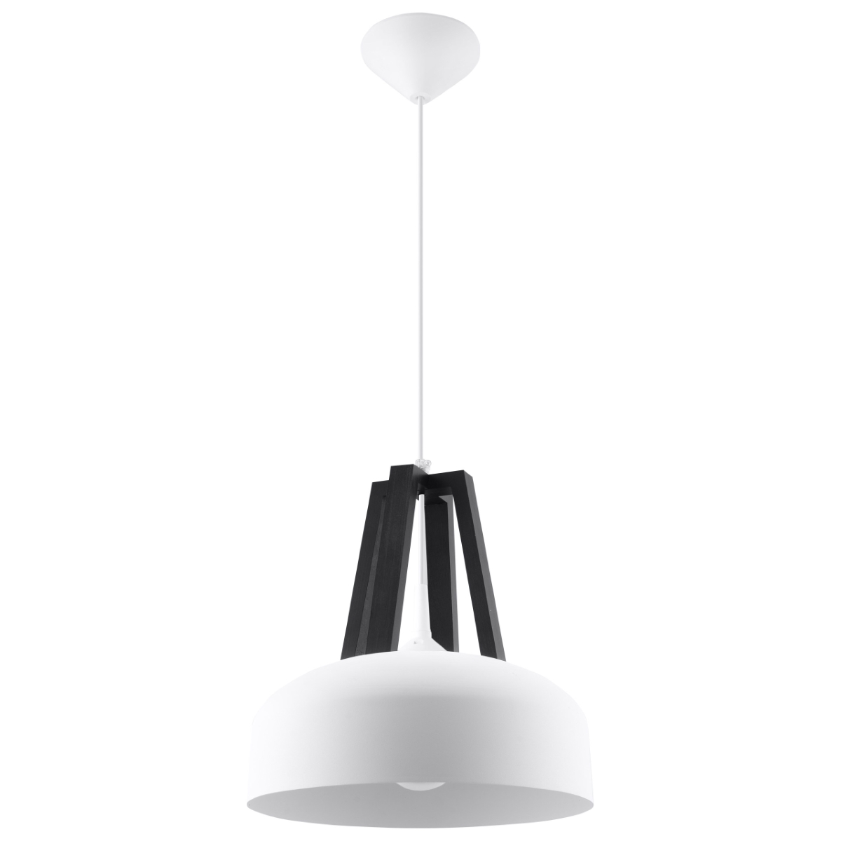 Sollux Casco fehér-fekete függesztett lámpa (SOL-SL.0387) E27 1 izzós IP20 Sollux Casco fehér-fekete függesztett lámpa (SOL-SL.0387) E27 1 izzós IP20