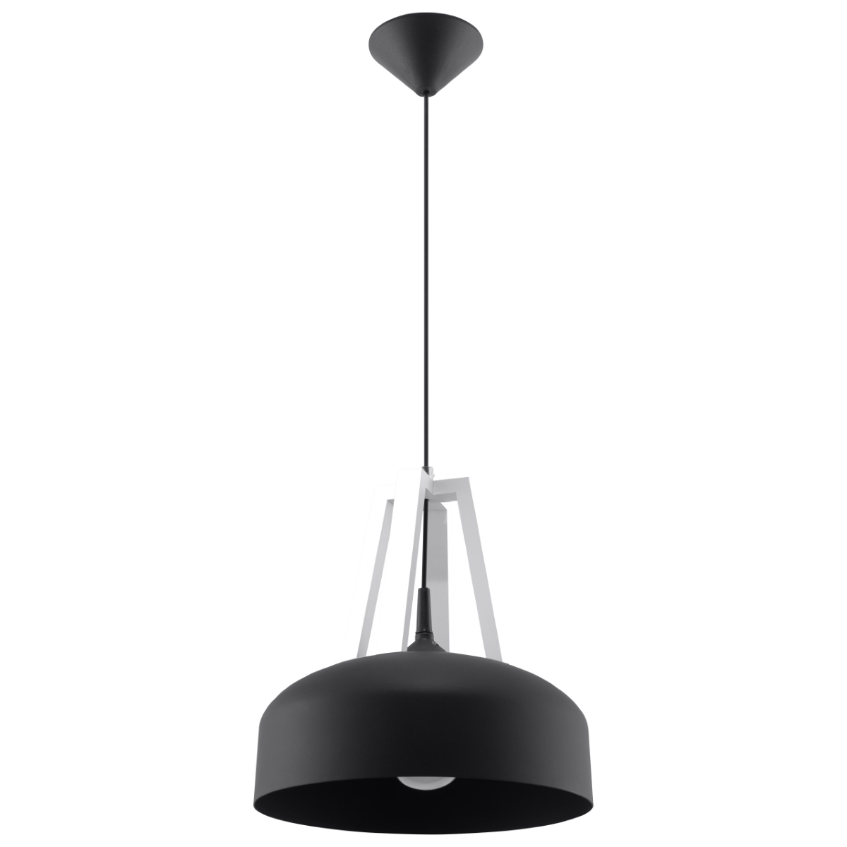 Sollux Casco fekete-fehér függesztett lámpa (SOL-SL.0389) E27 1 izzós IP20 Sollux Casco fekete-fehér függesztett lámpa (SOL-SL.0389) E27 1 izzós IP20
