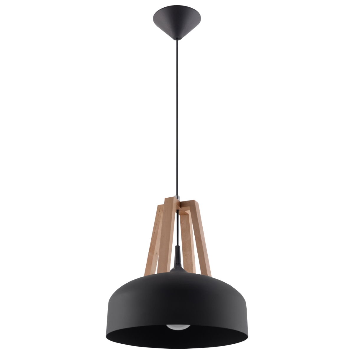 Sollux Casco fekete-natúr függesztett lámpa (SOL-SL.0390) E27 1 izzós IP20 Sollux Casco fekete-natúr függesztett lámpa (SOL-SL.0390) E27 1 izzós IP20