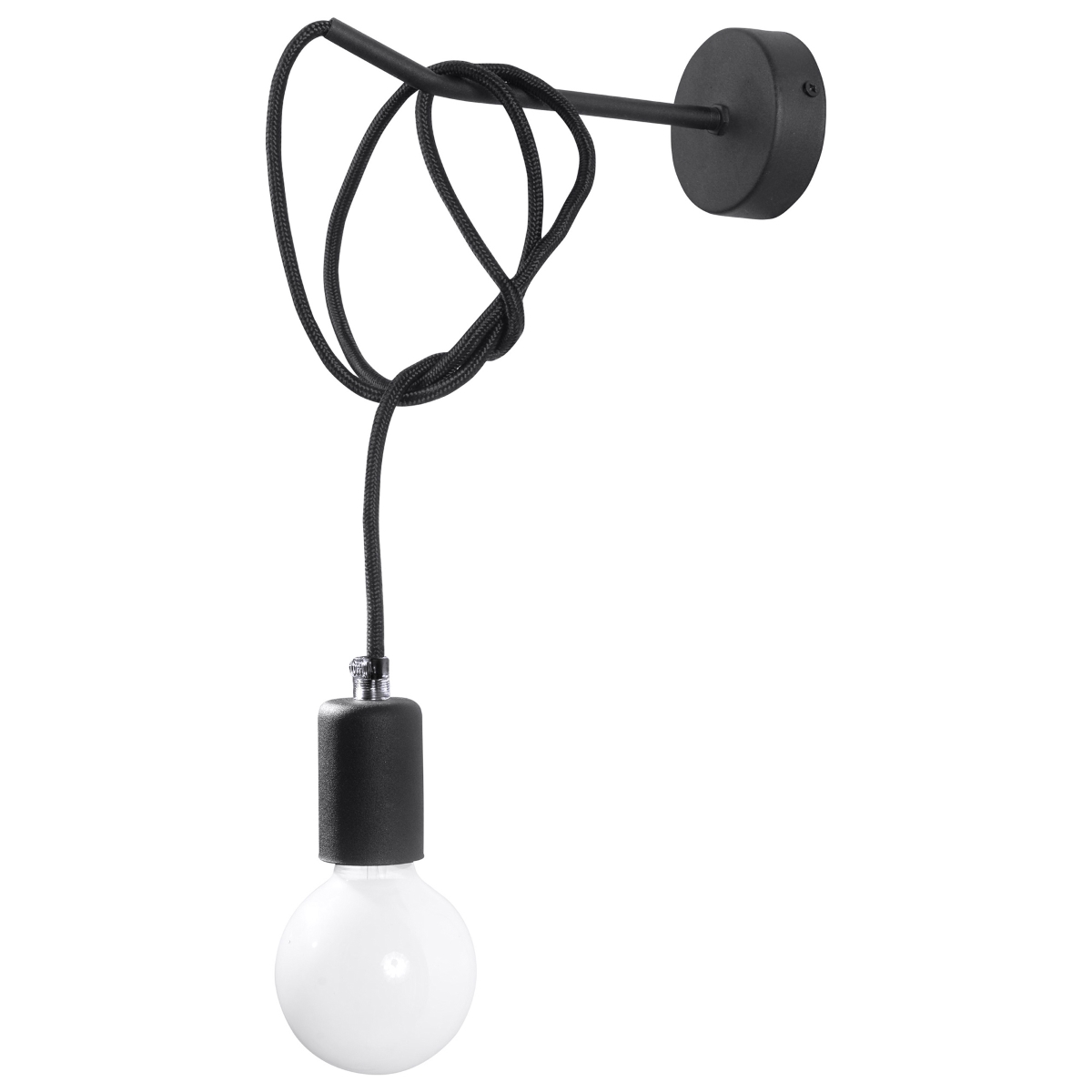 Sollux Edison fekete falikar (SOL-SL.0373) E27 1 izzós IP20