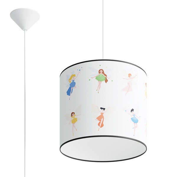 Sollux Fairy 30 fehér-színes gyerek függesztett lámpa (SOL-SL.1416) E27 1 izzós IP20 Sollux Fairy 30 fehér-színes gyerek függesztett lámpa (SOL-SL.1416) E27 1 izzós IP20