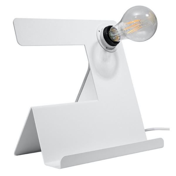 Sollux Incline fehér asztali lámpa (SOL-SL.0668) E27 1 izzós IP20 Sollux Incline fehér asztali lámpa (SOL-SL.0668) E27 1 izzós IP20
