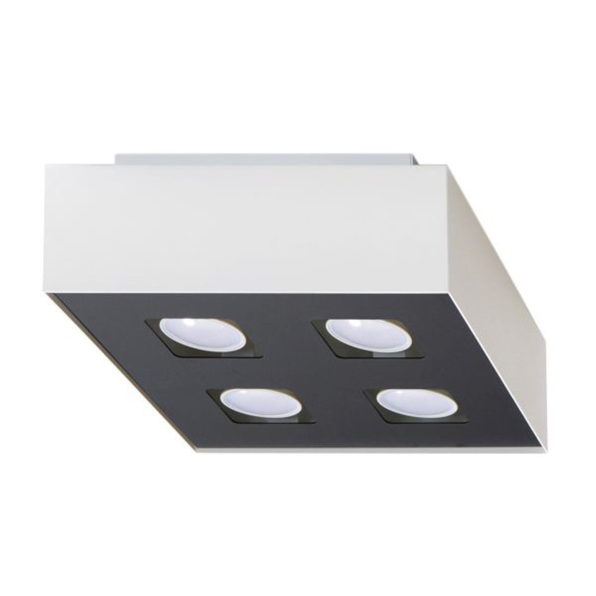 Sollux Mono 4 fehér-fekete mennyezeti lámpa (SOL-SL.0069) GU10 4 izzós IP20 Sollux Mono 4 fehér-fekete mennyezeti lámpa (SOL-SL.0069) GU10 4 izzós IP20