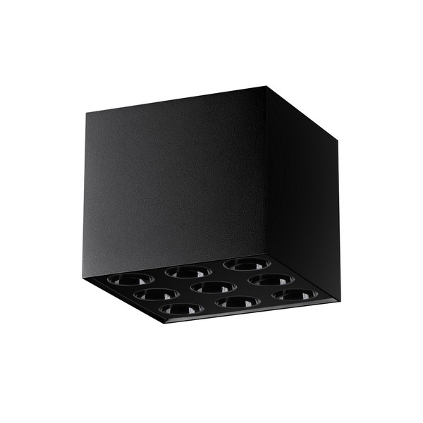 Sollux Ozzy fekete LED mennyezeti lámpa (SOL-SL.1211) LED 9 izzós IP20