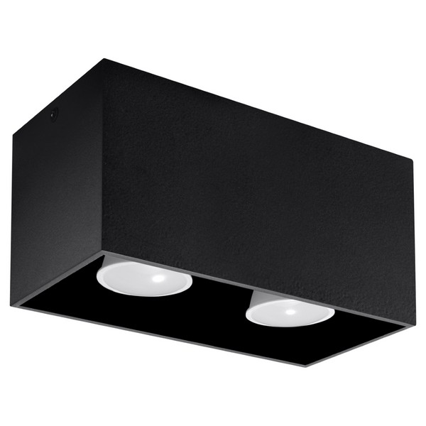 Sollux Quad fekete mennyezeti lámpa (SOL-SL.0381) GU10 2 izzós IP20
