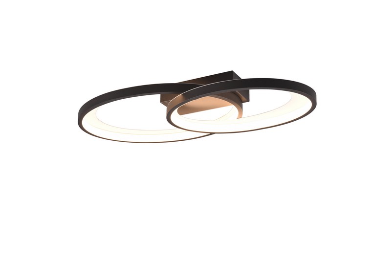 Trio Malaga fekete-fehér LED mennyezeti lámpa (TRI-R64482134) LED 1 izzós IP20