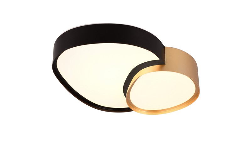 Trio Rise fekete-arany LED mennyezeti lámpa (TRI-647510280) LED 1 izzós IP20