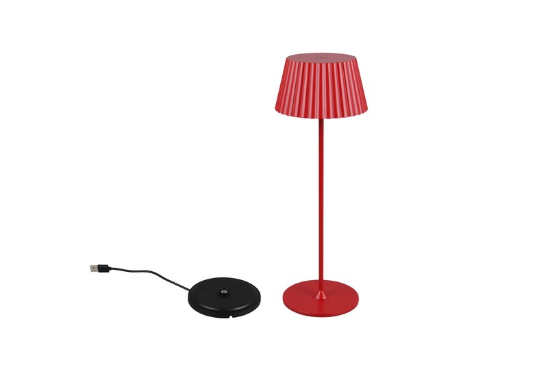 Trio Suarez piros LED kültéri asztali lámpa (TRI-R57706110) LED 1 izzós IP44