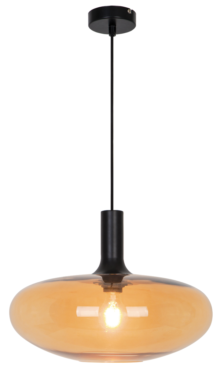Viokef Convex borostyán függesztett lámpa (VIO-4278101) E27 1 izzós IP20