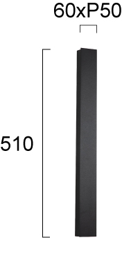 Viokef Tokyo sötétszürke LED kültéri fali lámpa (VIO-4289300) LED 1 izzós IP65