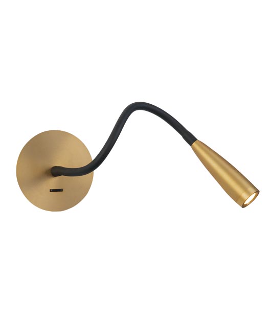 Zambelis arany-fekete LED falikar (ZAM-H63) LED 1 izzós IP20